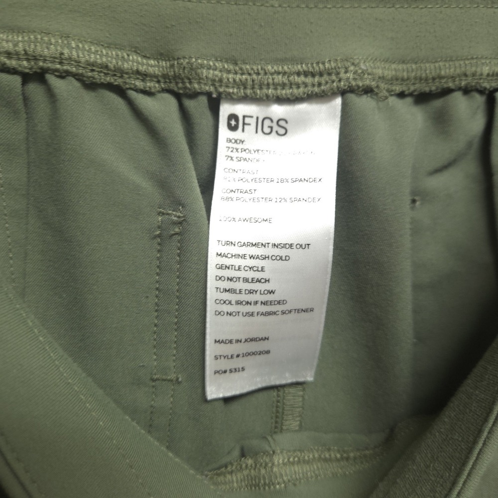 Figs Zamora Jogger Scrub Pants Women's Small Green PO 5315 Medical Nurse Therapy - Picture 9 of 9